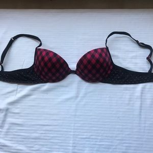 black and red bra